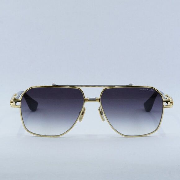 Dita KUDRU DTS-436-A-01 Sunglasses Gold/Black Aviator Frame, Grey Lenses - Picture 3 of 13